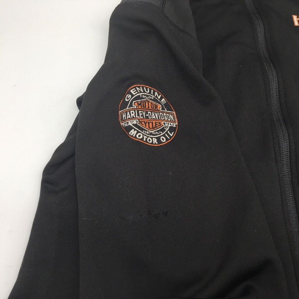 Harley Davidson Women's Hooded Jacket That Can Attach to Leather Jacket Size L - Picture 6 of 11